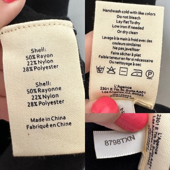 L'AGENCE Annalise Black Turtleneck Sleek Sweater Dress NEW - Picture 6 of 8